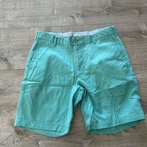 Peter Millar Aqua Flat Front Shorts